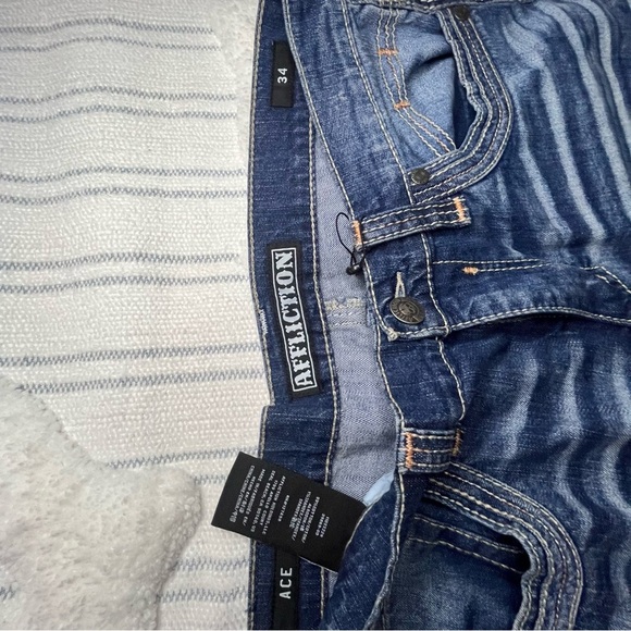 Affliction Dark Blue Denim Jeans - Picture 13 of 13